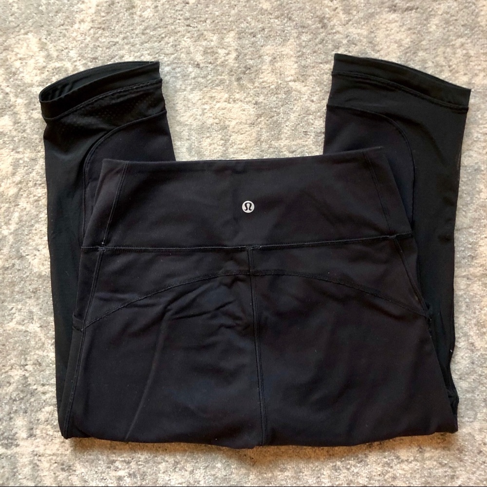 Lululemon Crop Leggings with Mesh panel
